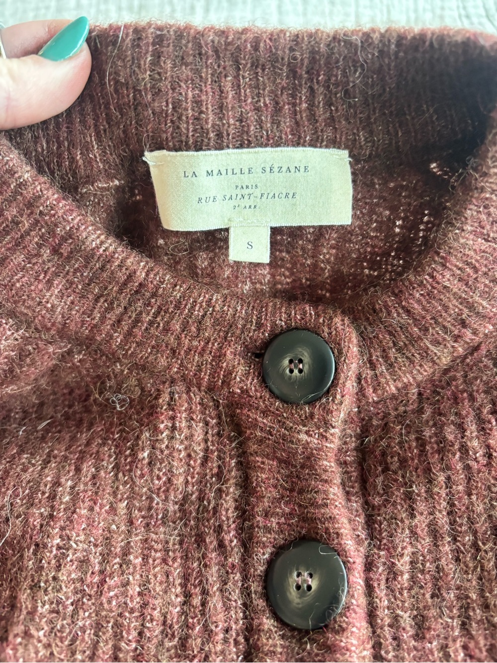 EUC Sézane Othello Cardigan in Mocha Size S - Picture 4 of 6